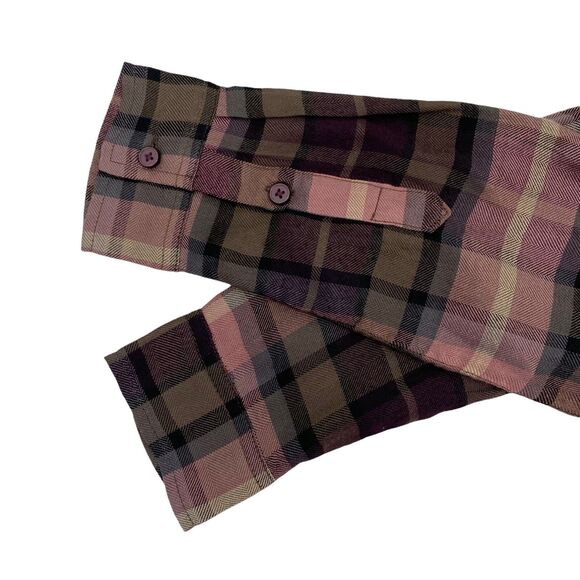 Workshop Republic Clothing Top Womens XS Plaid Hooded Pocket Jacket Vest Nature - Picture 10 of 13